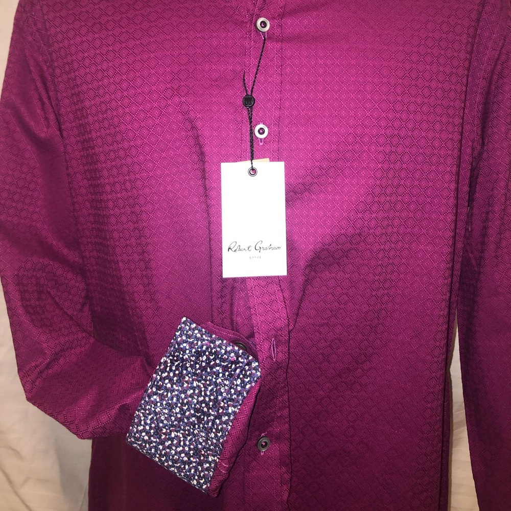Robert Graham Beck Drive Berry L/S Shirt Large NWT
